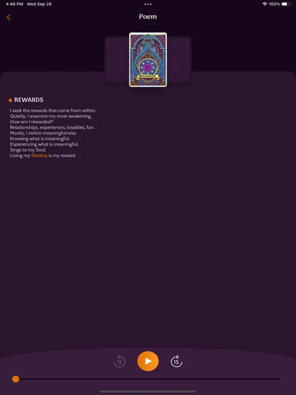 Capturas de tela do Spirit@Work Cards iPad 