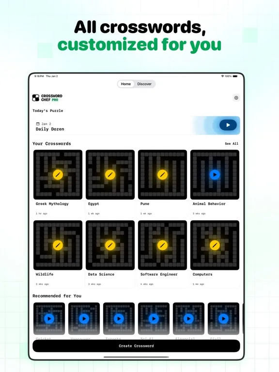 Скриншоты Crossword Chef - Daily Puzzles iPad 