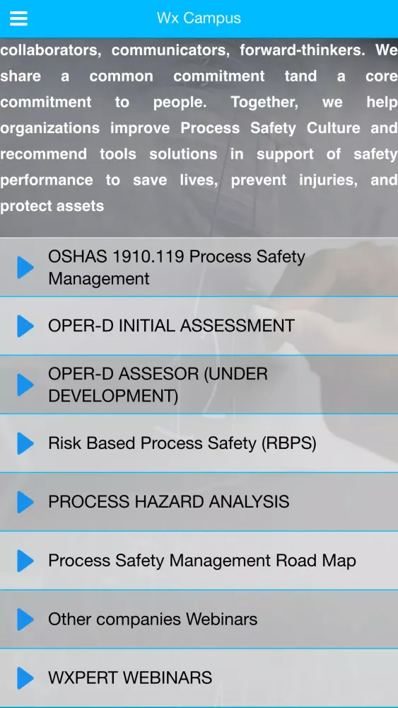 WX-Process Safety Screenshots