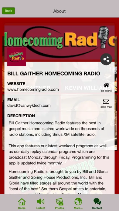 Bill Gaither Homecoming Radio应用截图