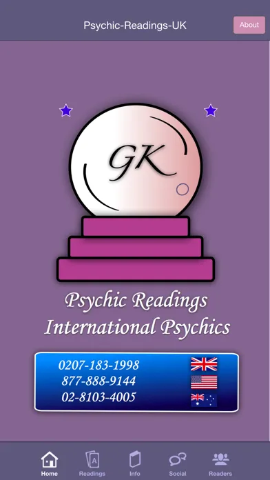 Psychics Readings Text UK USA سکرین شاٹس