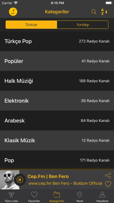 Tangkapan skrin Radyo indir - Radyo Burada