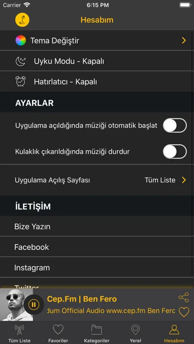 Tangkapan skrin Radyo indir - Radyo Burada