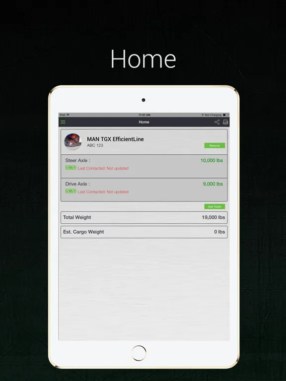 AppWeigh Truck Scale iPad  Screenshots