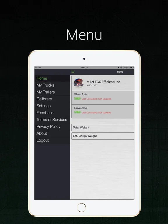 AppWeigh Truck Scale iPad  Screenshots
