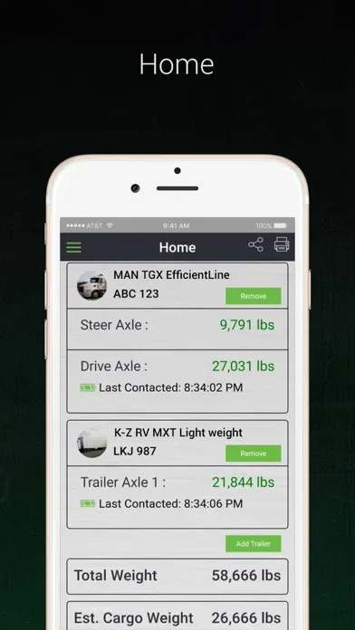 AppWeigh Truck Scale Screenshots