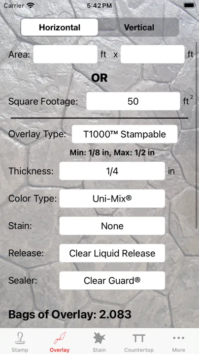 Stamp Concrete Calculator應用截圖