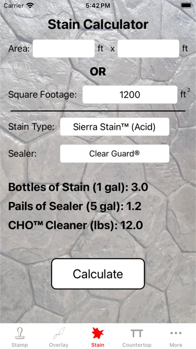 Stamp Concrete Calculator應用截圖