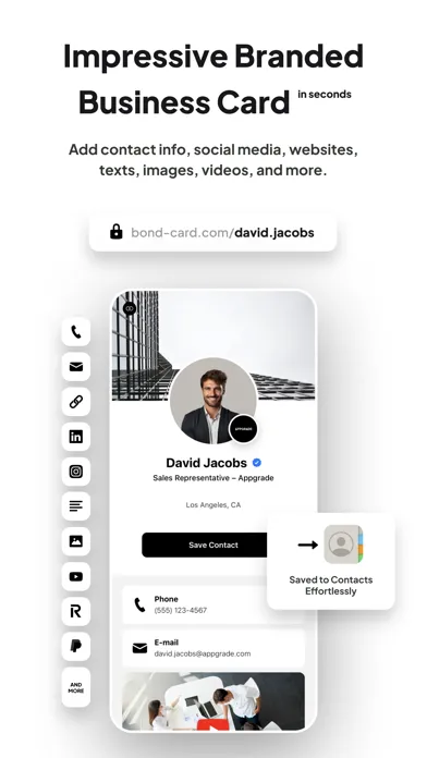 تصاویر Bond – Digital Business Card