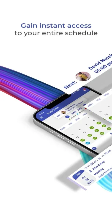 Capturas de tela do BookTime Appointment Manager