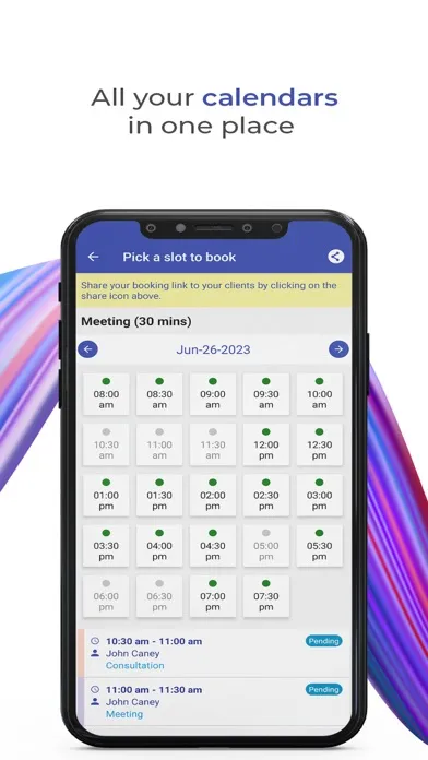 Capturas de tela do BookTime Appointment Manager