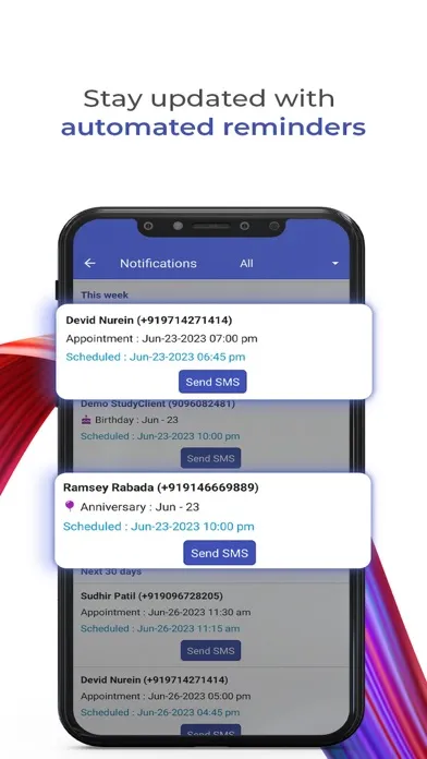 Capturas de tela do BookTime Appointment Manager