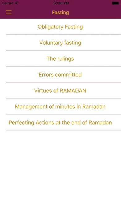 Fasting Ekran Görüntüleri