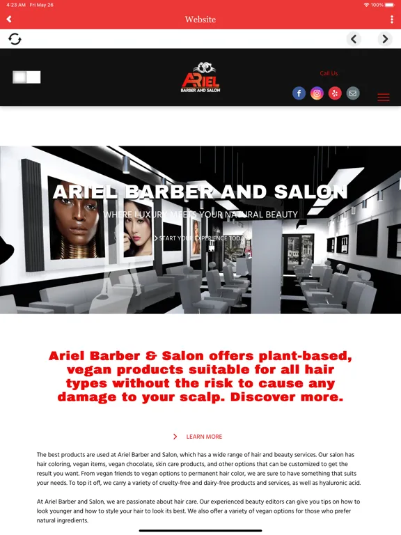 Ariel Barber and Salon iPad  Screenshots