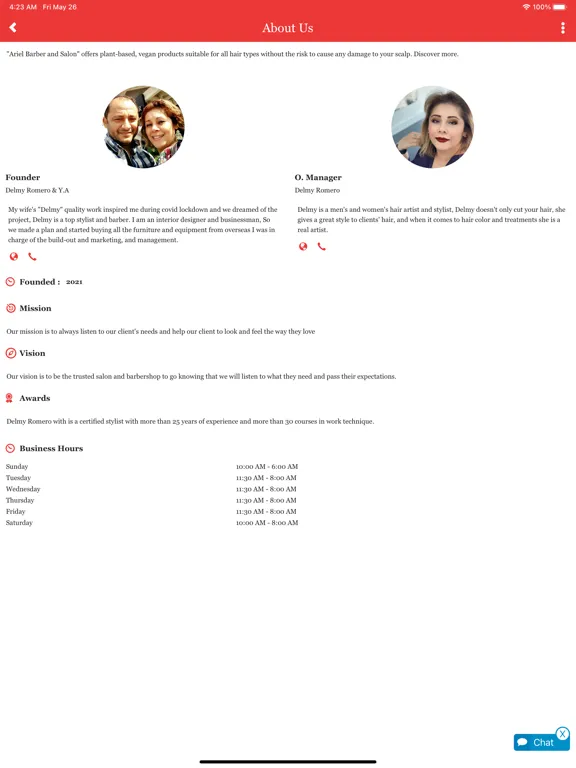Ariel Barber and Salon iPad  Screenshots