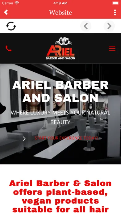 Ariel Barber and Salon Screenshots