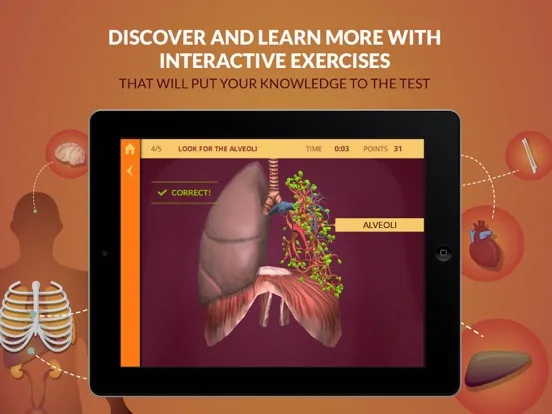 Tangkapan layar Arloon Anatomy iPad 