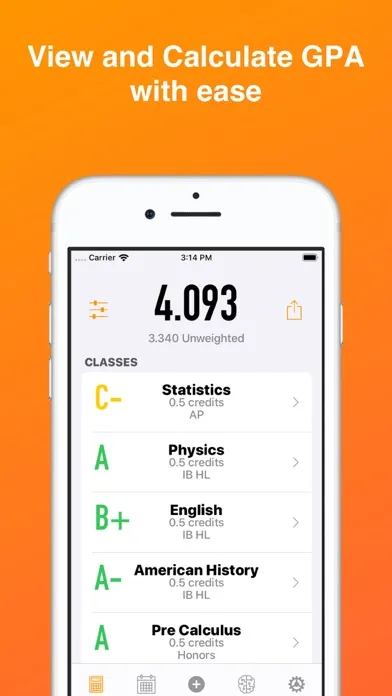 GradePoint-Easy GPA Calculator Ekran Görüntüleri