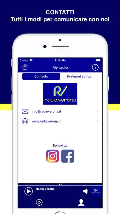 Ảnh chụp màn hình của Radio Verona