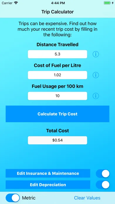 صور Trip Calculator