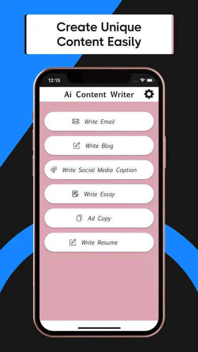 Tangkapan skrin Ai Content Writer