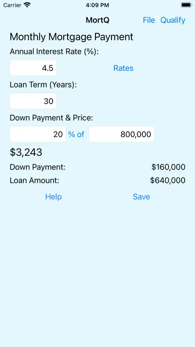 Screenshot di MortQ Mortgage Qualifier