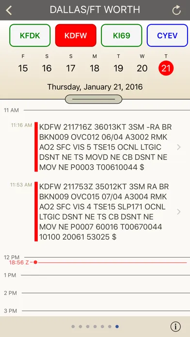 METARs Aviation Weather Screenshots