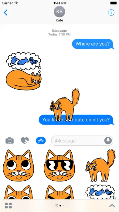 Orange Cat Stickers سکرین شاٹس