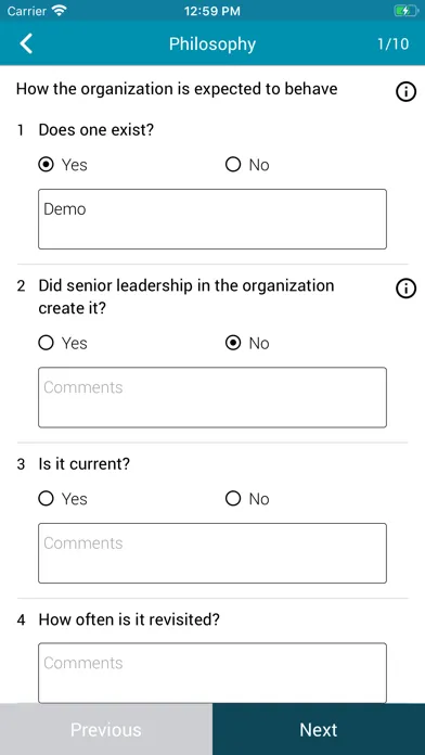 Screenshot di Organizational Development App