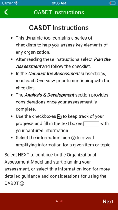 Screenshot di Organizational Development App