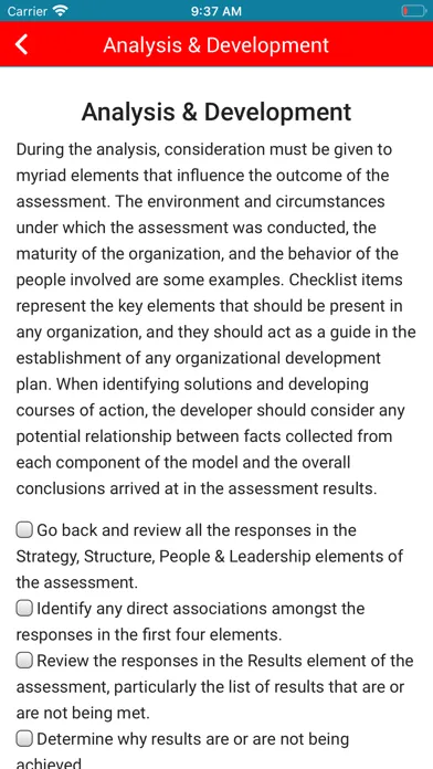 Screenshot di Organizational Development App