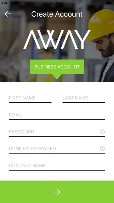Tangkapan layar AWAY Business