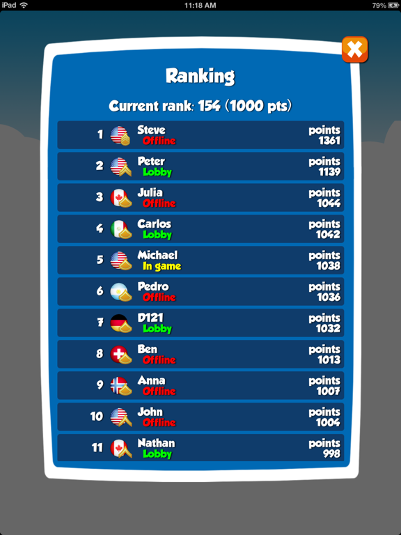 ภาพหน้าจอของ 4 in a Row Multiplayer iPad 