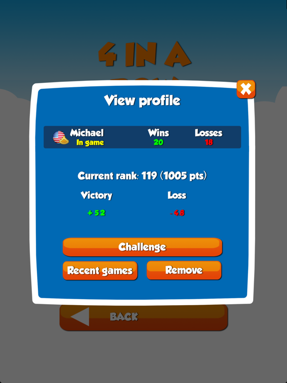 ภาพหน้าจอของ 4 in a Row Multiplayer iPad 