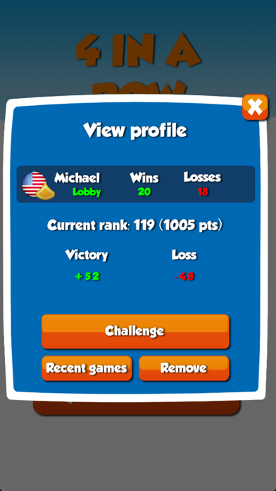 ภาพหน้าจอของ 4 in a Row Multiplayer