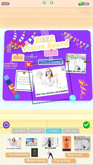 Tangkapan layar DIY Vision Board