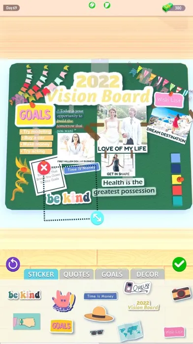 Tangkapan layar DIY Vision Board