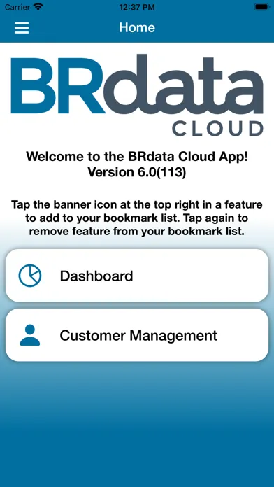 ภาพหน้าจอของ BRdata Cloud