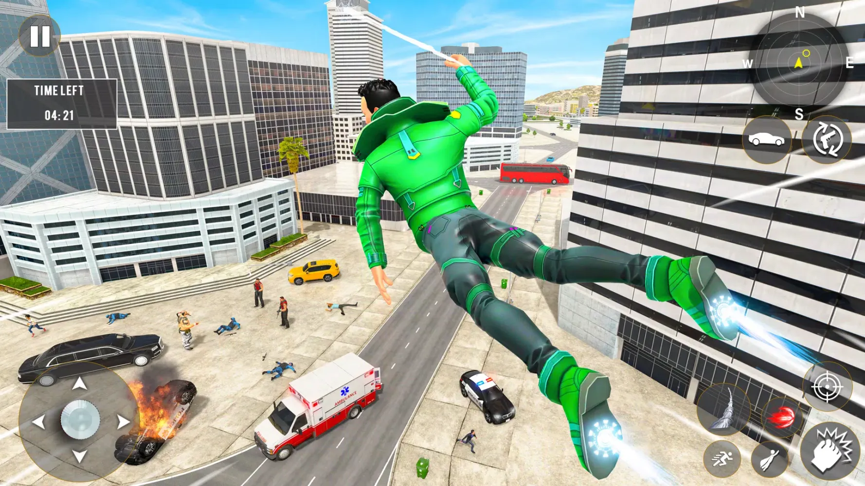 City Spider Rope Hero Game Screenshots