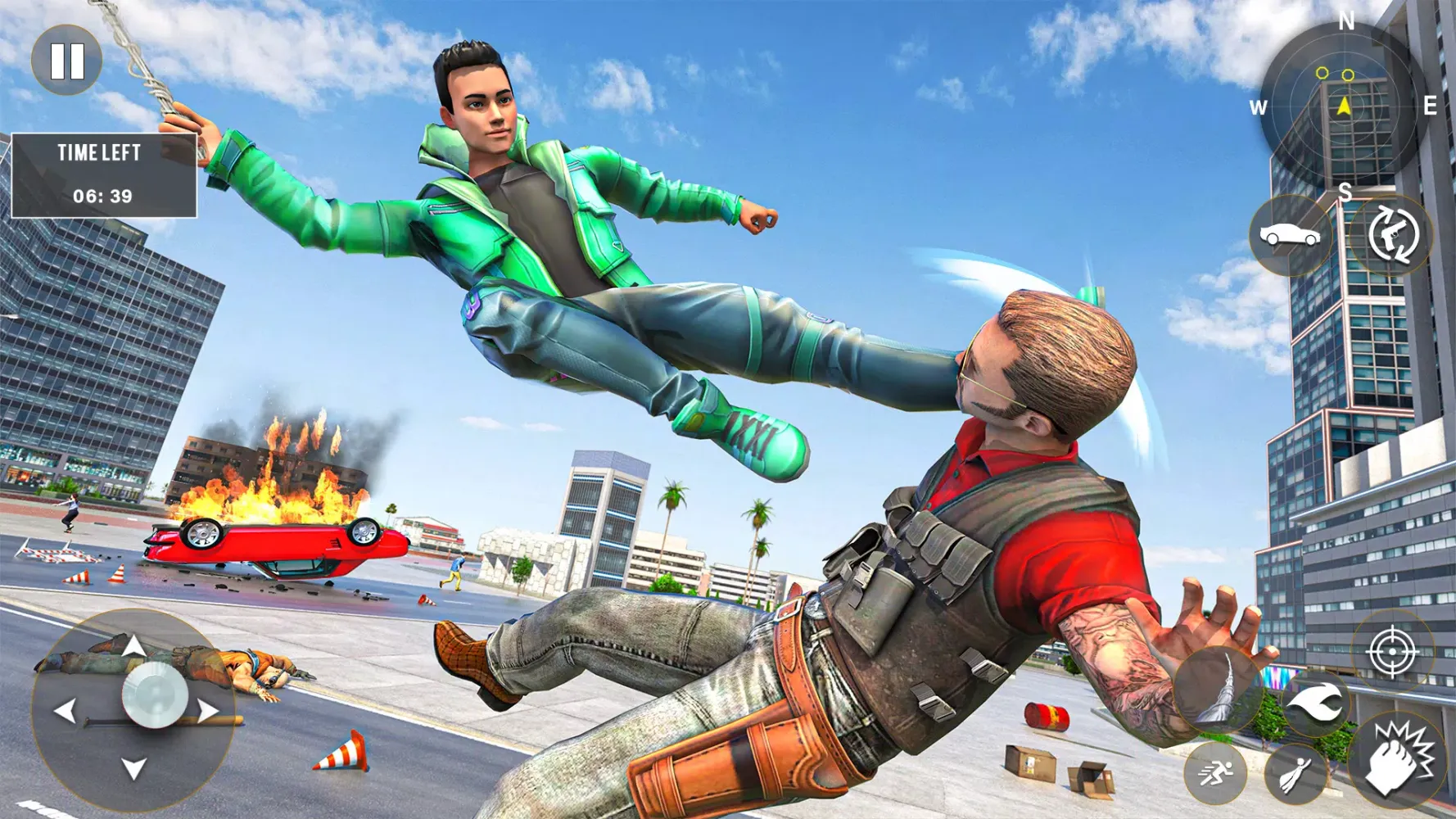 City Spider Rope Hero Game Screenshots