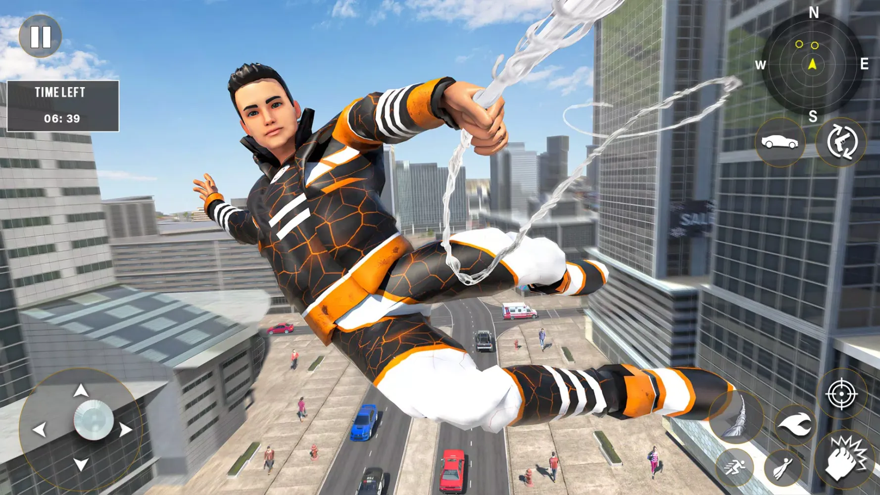 City Spider Rope Hero Game Screenshots