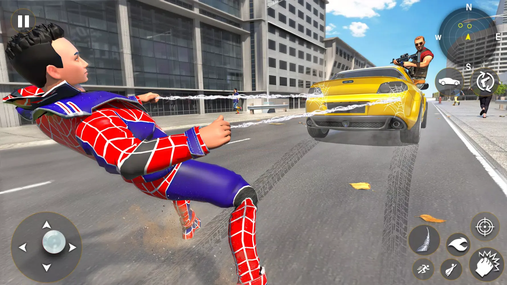 City Spider Rope Hero Game Screenshots