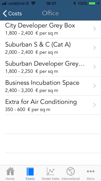 Construction Costs سکرین شاٹس