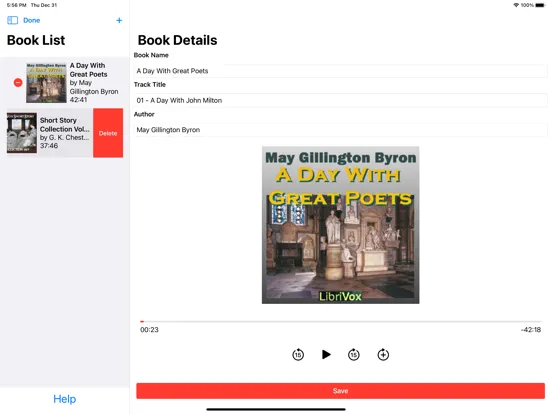 EZ Audiobook Player iPad  Screenshots
