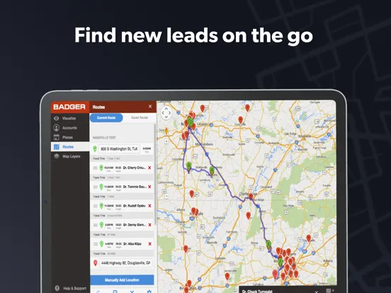 Zrzuty ekranu Badger Maps: #1 Route Planner iPad 