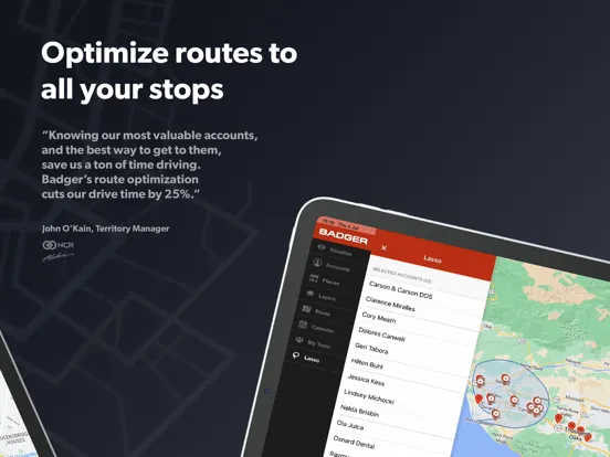 Zrzuty ekranu Badger Maps: #1 Route Planner iPad 