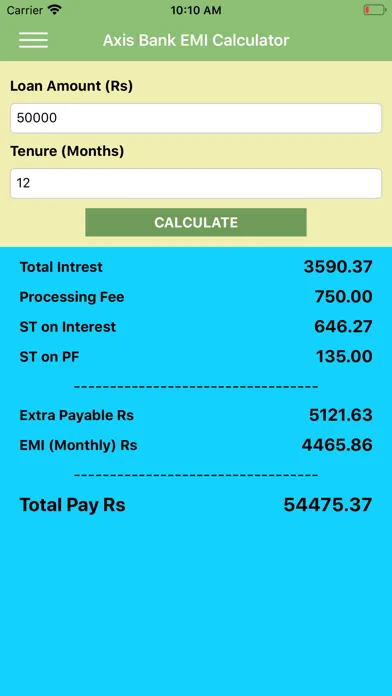 تصاویر Balance EMI Calculator