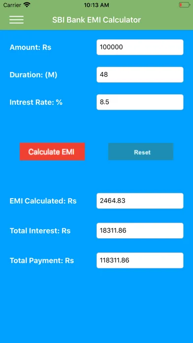 تصاویر Balance EMI Calculator