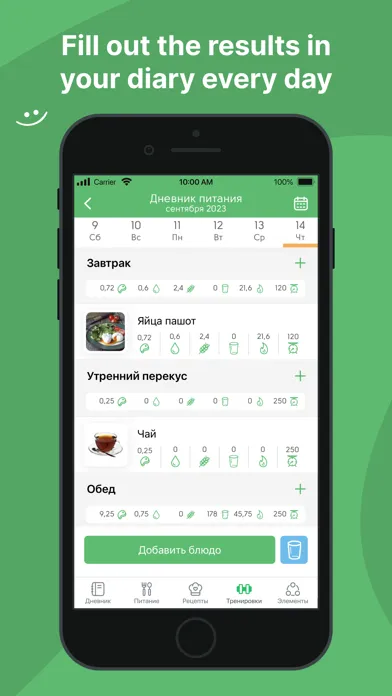 ภาพหน้าจอของ Slimming food diary, recipes