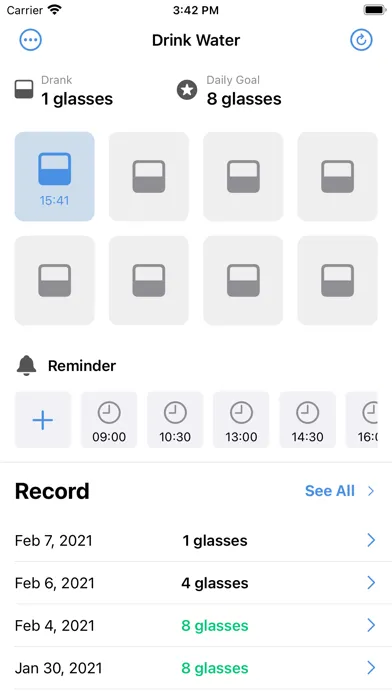 Tangkapan layar Water Tracker: Drink Water App